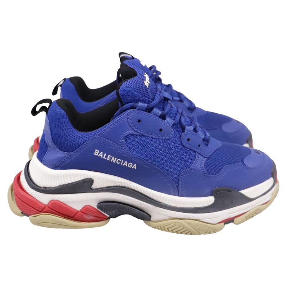 Balenciaga Triple S Sneakers in Blue Nylon